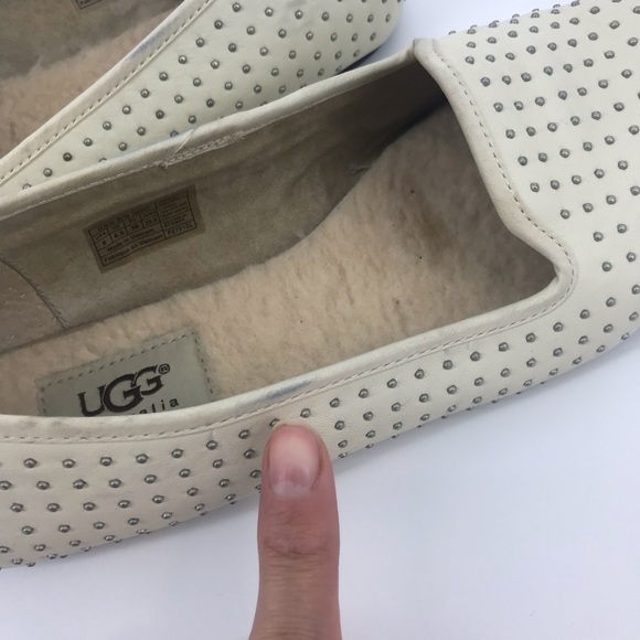 UGG Alloway Studded Loafers Cream -Shearling Lined - Picture 10 of 10
